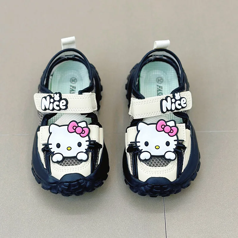 

Girls Summer New Closed-Toe Mesh Breathable Kids Soft Sole Anti-Slip Footwear, Cute Seasonal Children's Collection