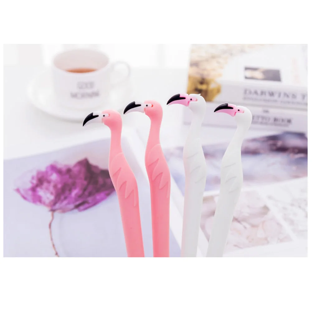 

4 Pcs Gel Pen Flamingo Stationery Creative Ballpoint Novelty Writing Pens Cartoon