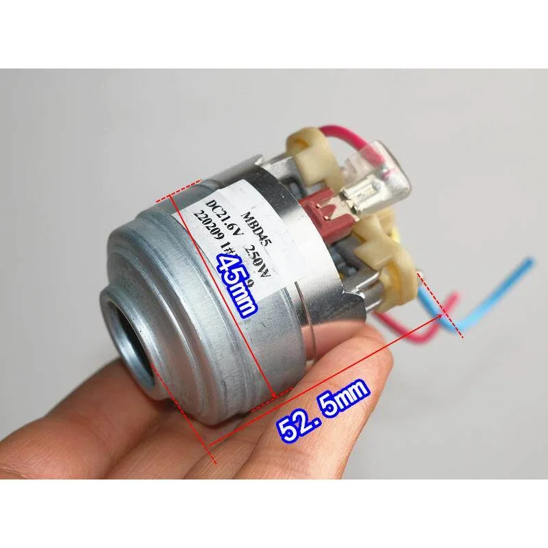Miniature 45mm Three Phase Brushless Motor 21.6V 250W 100,000 High Speed Vacuum Cleaner Fan
