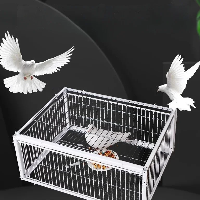 Bird Catching Cage, 60*40*26CM (2/4 doors), White Strong and Durable, Easy To Install, Encrypted Spacing To Prevent Escape.