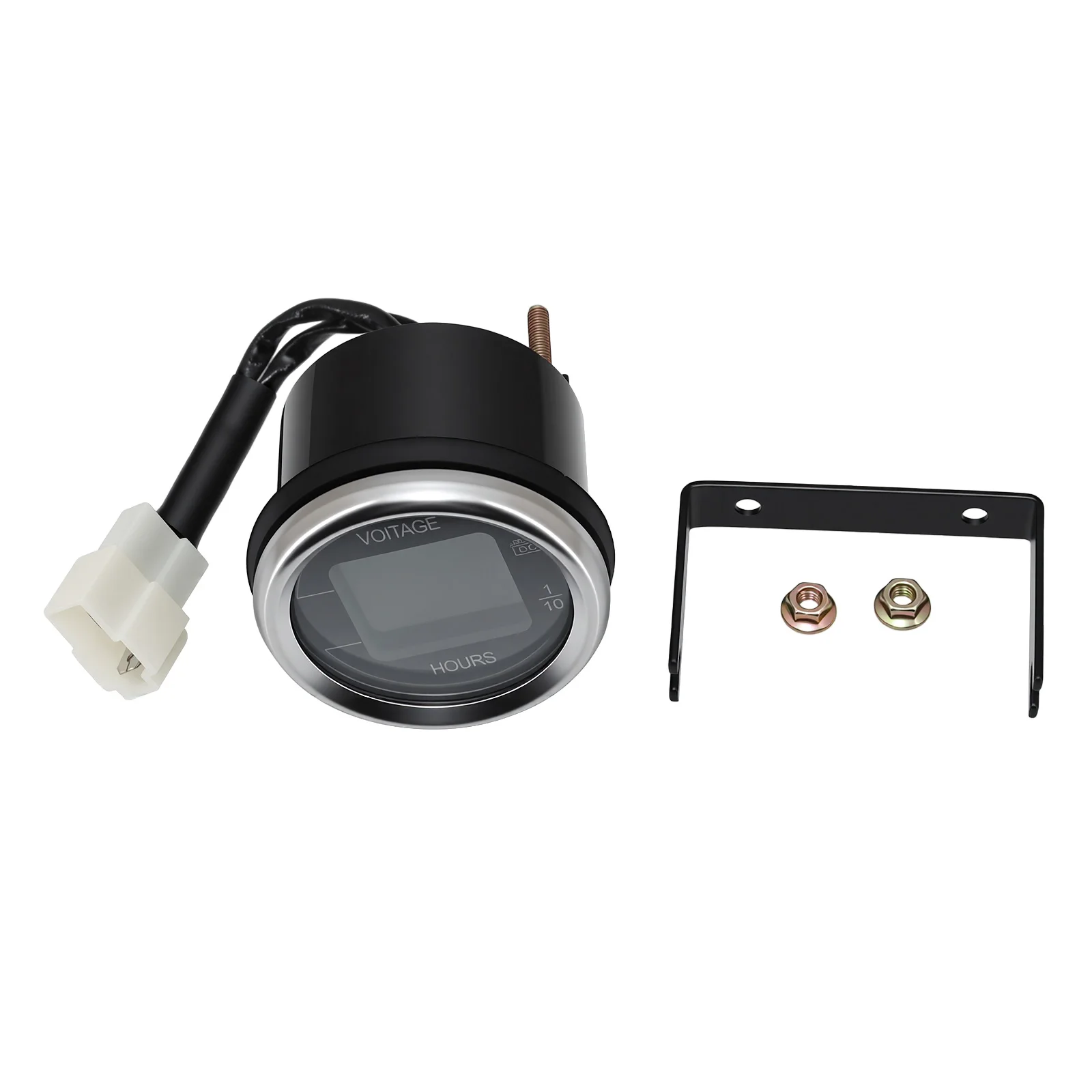 2'' 52MM Auto-Spannungs- und Betriebsstundenzähler mit Dual-Display, LED-Digitalanzeige, Wasserdichtes Voltmeter, Spannungsmesser, Volt-Detektor 12V/24V 2-in-1 – Detail 10