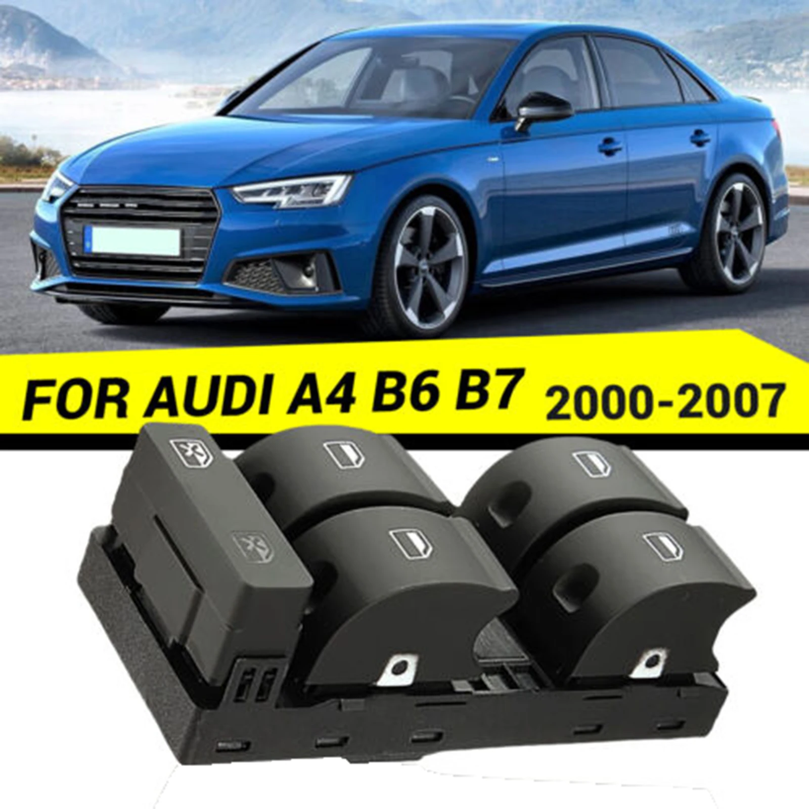 Car Accessories Electric Master Power Window Switch Panel Lifter Button For Audi A4 B7 2004 2005 2006 2007 8E0959851 8E0959851B