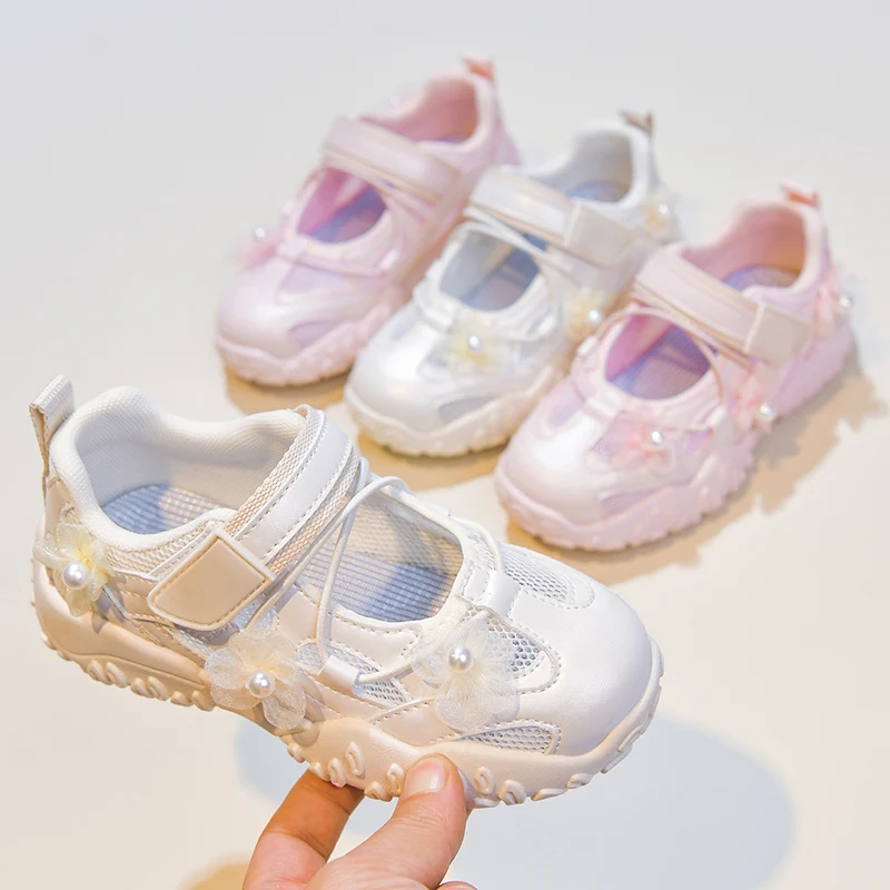 Little Girls Cut-outs Mesh Sporty Sandals 2026 New Summer Kids Casual Open Sneakers Soft Sole Comfort School Outdoor Daily Wear