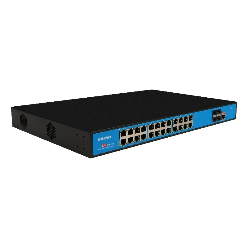10Gb PoE Switch 24 Port Gigabit and 4*10G SFP+ 1*Console Port AF/ATintelligent Managed L2+ PoE Switch