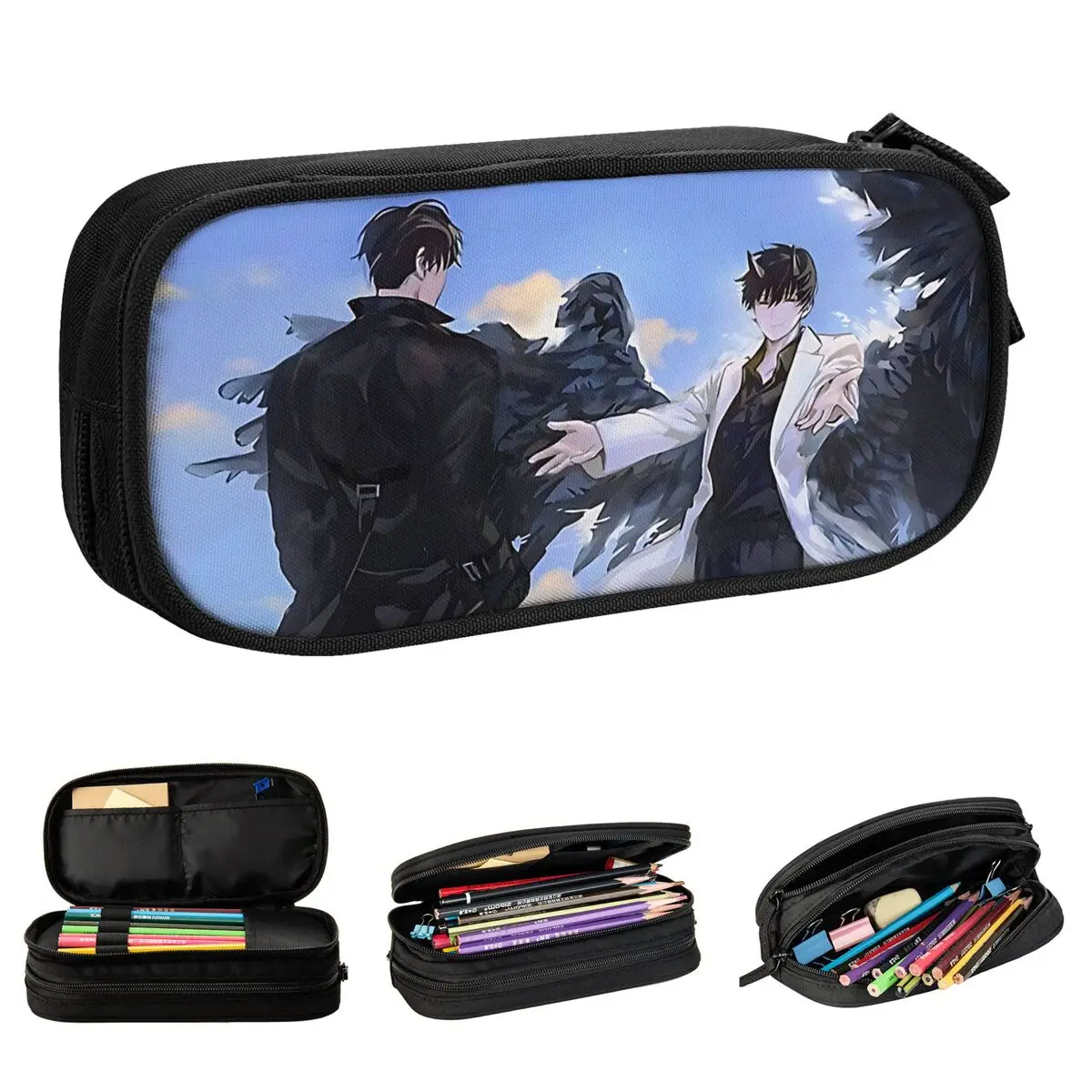 حافظة أقلام رصاص من Omnisent Readers Viewpoint Dark Angel Pencilcases صندوق أقلام للفتيات والأولاد وحقائب أقلام رصاص للطلاب والقرطاسية المدرسية #1