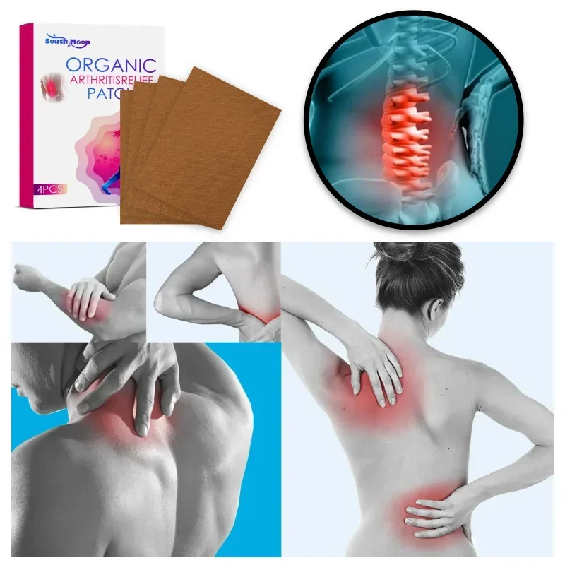 4pcs=1box Soft tissue contusion stickers knee bone joint pain Patches relieve neck shoulder waist plaster lumbar disc stickers