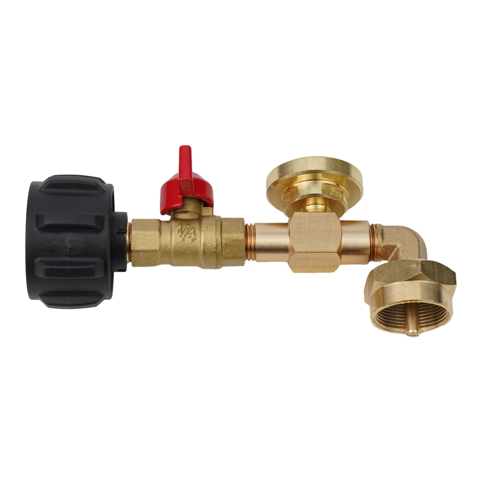 صمام التحكم محول البروبان محول ملء الكوع خفيفة الوزن ON-Off المحمولة QCC-1 استبدال محول الملء