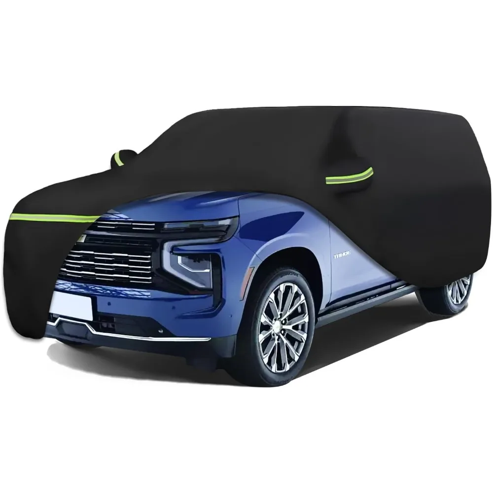 

Изготовленный на заказ сверхмощный 6-слойный водонепроницаемый автомобильный чехол для Chevrolet Tahoe, Cadillac Escalade и GMC Yukon 2007-2023 гг. (черный)