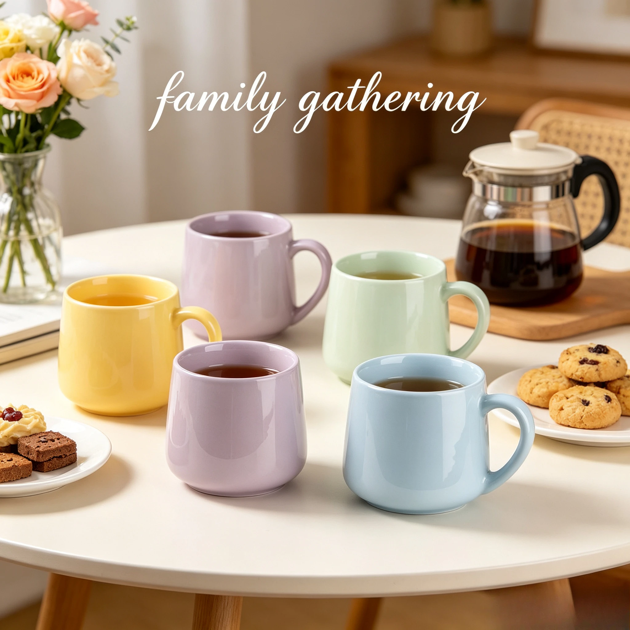 Handmade Ceramic Macaron Color Mug Large Capacity 450ml Office Home Coffee Tea Drinking Cup Gift Box