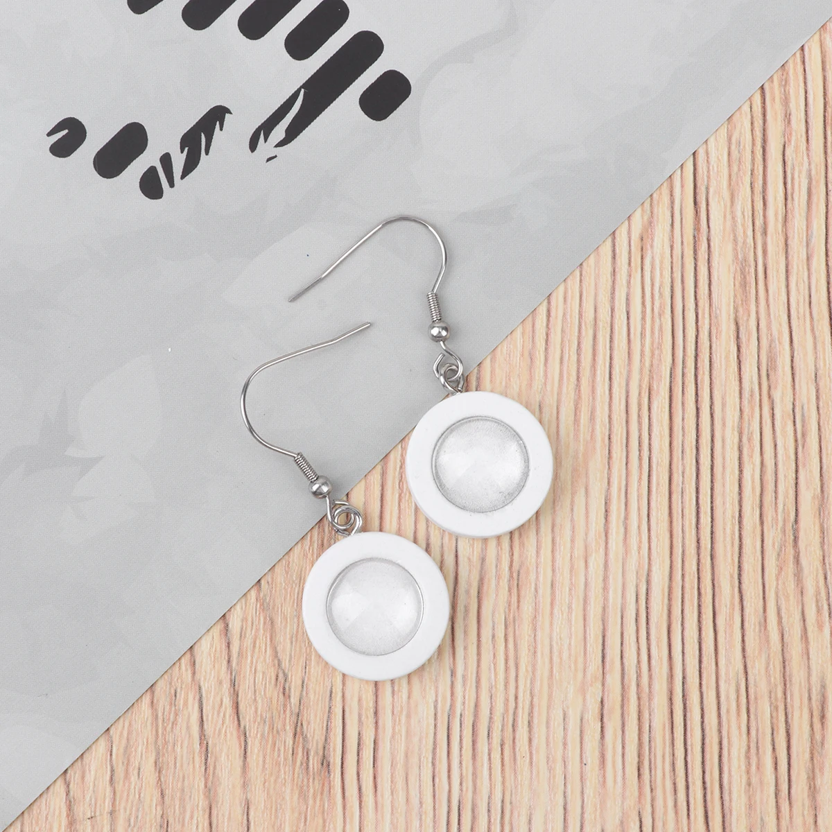 

10pcs 12Mm Diy Earring Accessories Wooden Bezel Blanks Round Bases For Jewelry Making Crafts Lightweight Durable With Glass