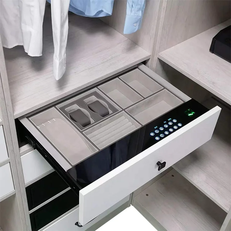 

Z564-A Luxury Interior Safes Semiconductor Fingerprint Hidden Biometric Mini Safe Intelligent Touch Screen Drawer Safes