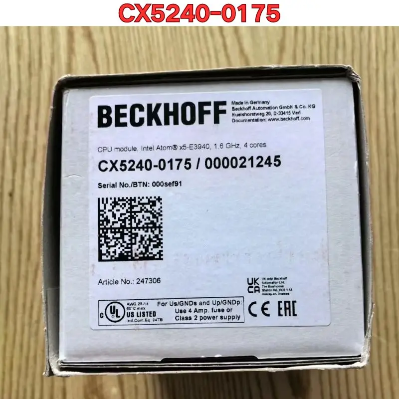 

New Beckhoff CX5240-0175 controller with 40G storage card