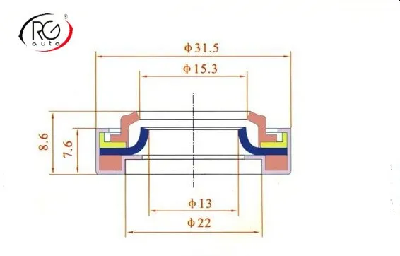 Genaral Motor TRUCK HT6/HU6 large shaft Automotive air conditioning compressor LIP TYPE oil seal  shaft seal  for