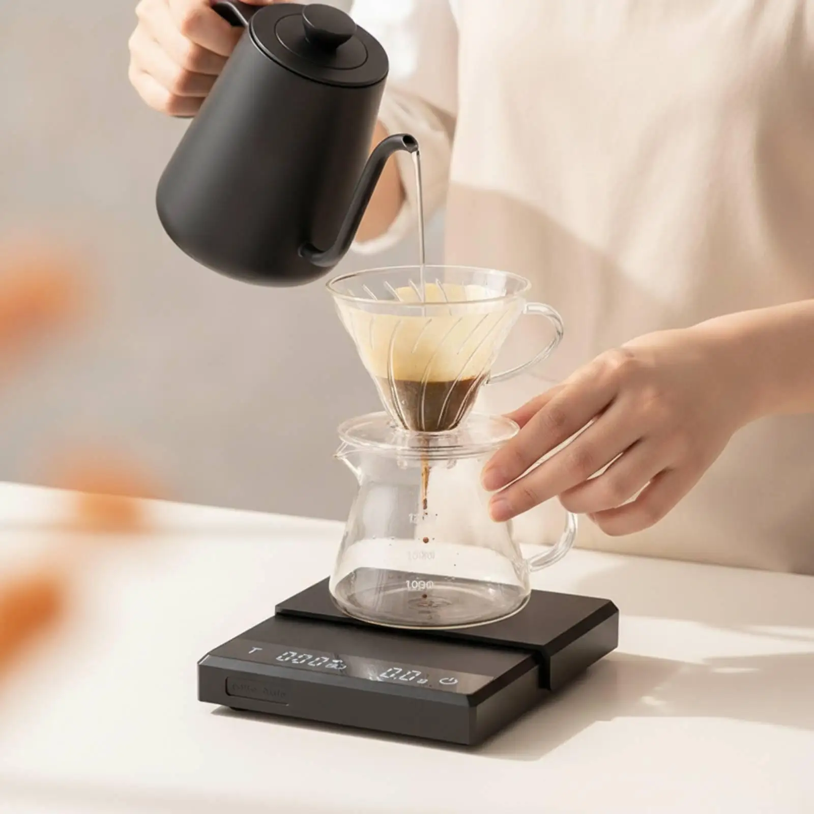 Espresso Scale Mini Digital Coffee Balance with Timer for Barista Brewing Pour over and Kitchen Tasks