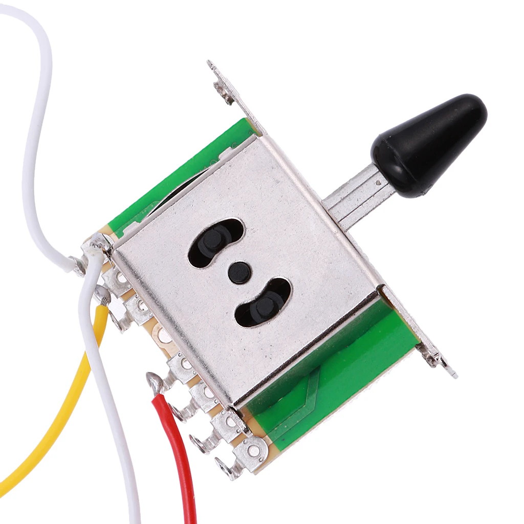 ST Electric Guitar Wiring Harness Metal 5 Way Switch 1V2T Volume Tone Jack Assembly for Clean Upgrade Replacement