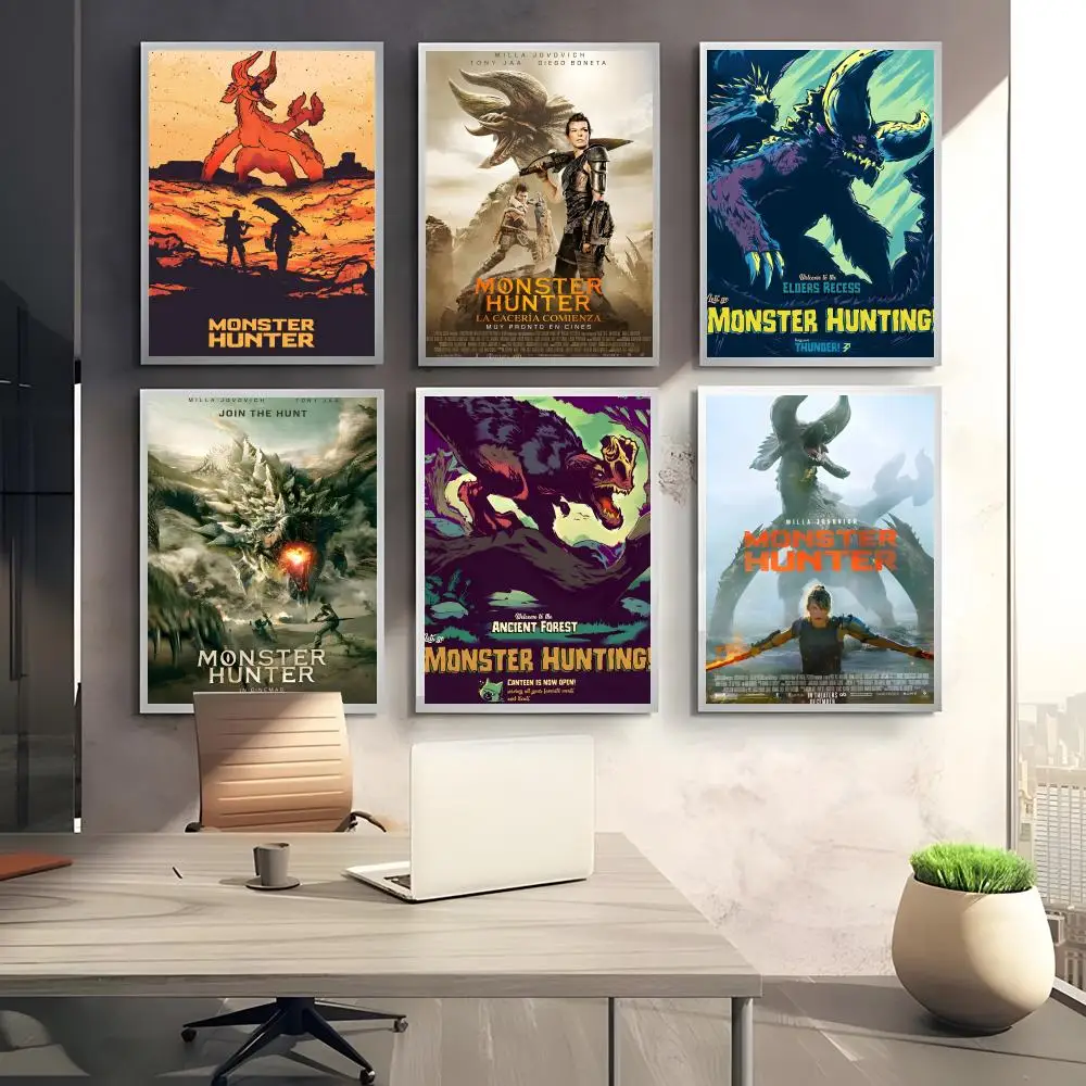 Game Monster H-hunter Poster HD art sticky wall waterproof home bedroom bar aesthetic decoration