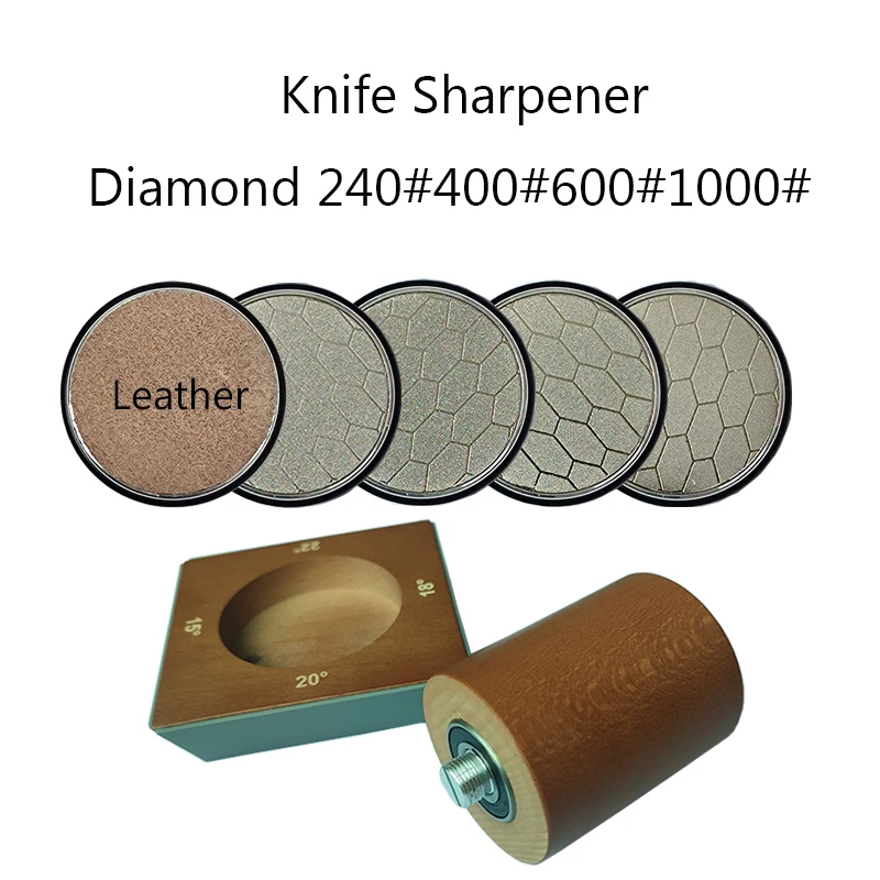 Rollmesser-Schärfset zum Schärfen gerader Rollenmesser mit Industrie-Diamanten, Kochmesser-Set