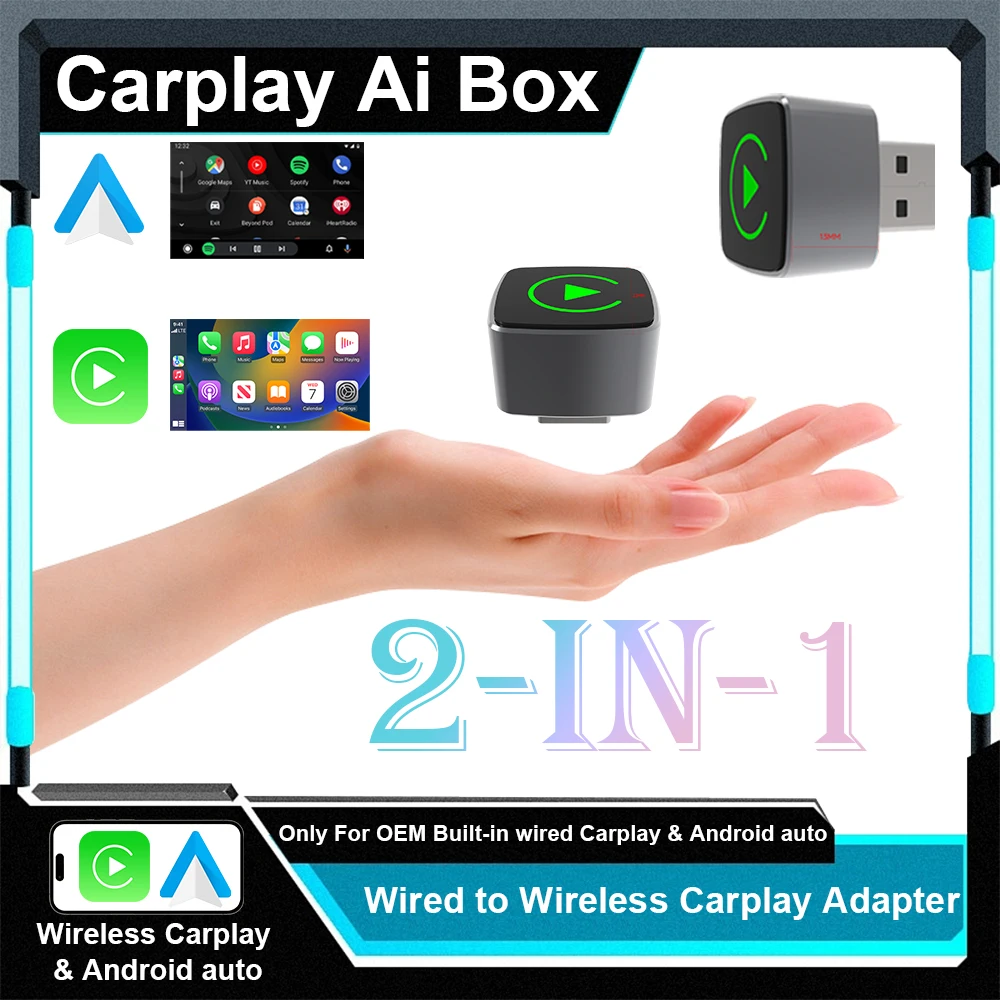 

Новый беспроводной адаптер CarPlay Android Auto USB Dongle Smart Mini Box Plug And Play Универсальный для VW Toyota Nissan Honda Ford Benz
