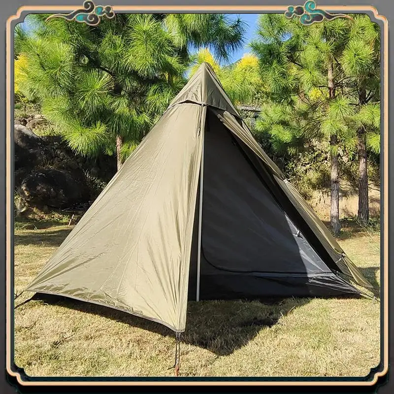 

Premium Pyramid Tent Solo Tent Ultralight Tipi Tent Outdoor Camping Portable Single Tent Waterproof Hiking Backpacking