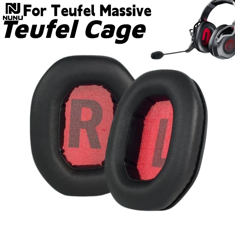

NUNU Replacement protein leather memory foam Earpads For Teufel Massive Teufel Cage Ear Cushion Headphone Ear Pad repair parts