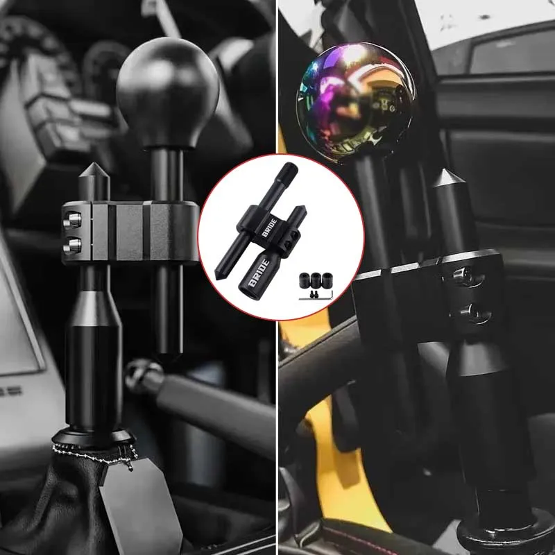 1 Stück Auto-Schalthebelverlängerungsstange, modifizierter universeller Schalthebel aus Aluminiumlegierung, verstellbarer, verlängerter Schalthebel, H-Typ, M18*1,5, Schwarz – Detail 3