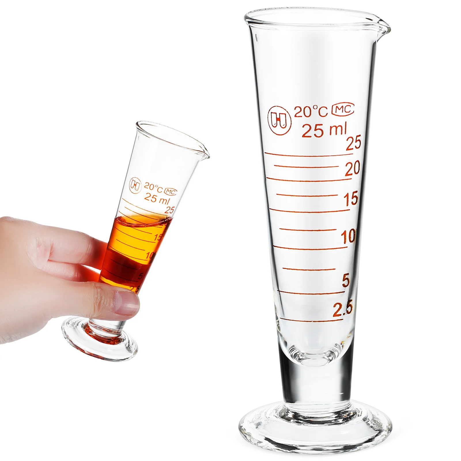 

25ml Glass Measure Cup Easy Pouring Design Accurate Measurement Compact Glass Measuring Cups Measuring Cup Measure Cups