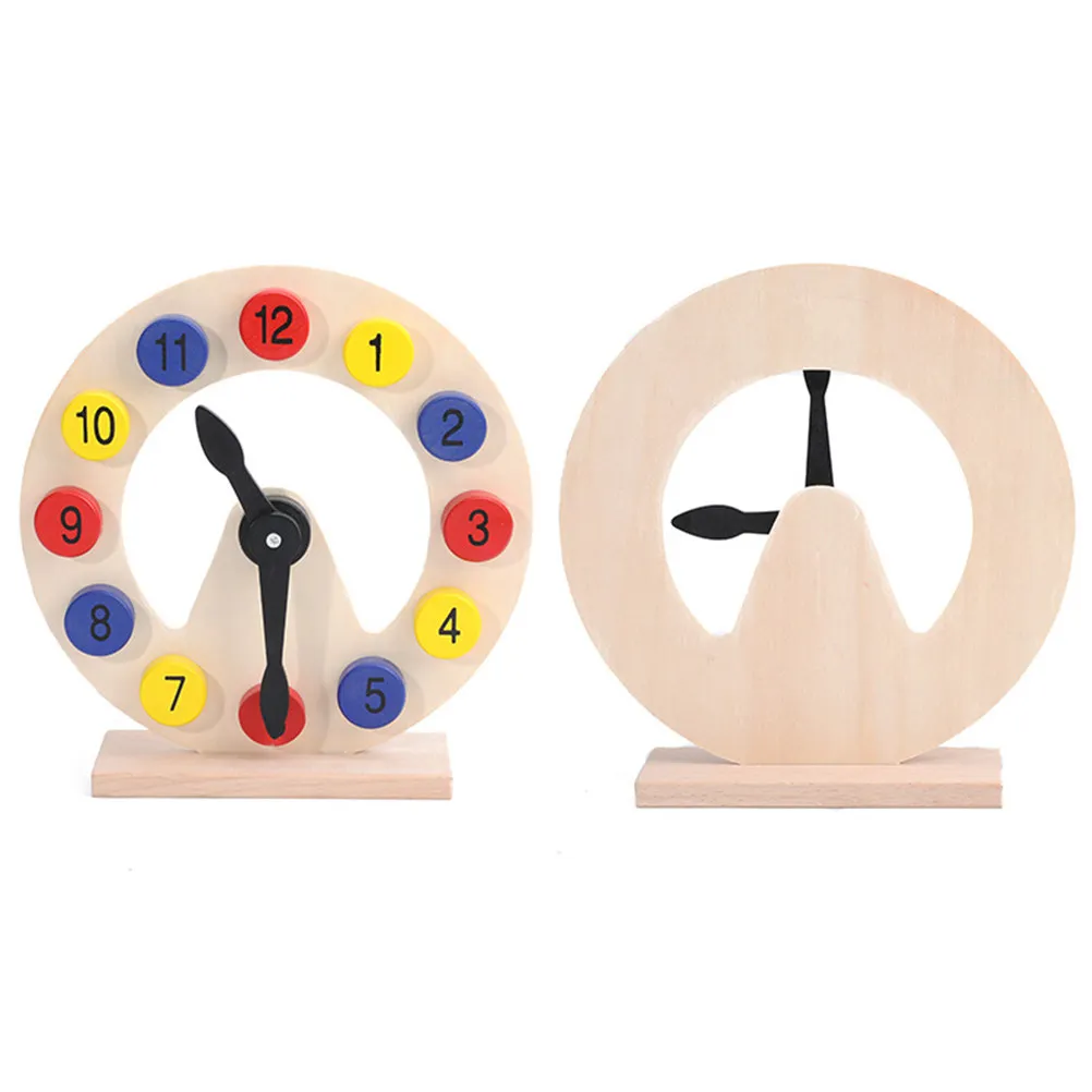 

1Set Digital Clock Sorting Educational Wooden Clock for Toddlers Kids Early Learning Number Shape Color Recognition