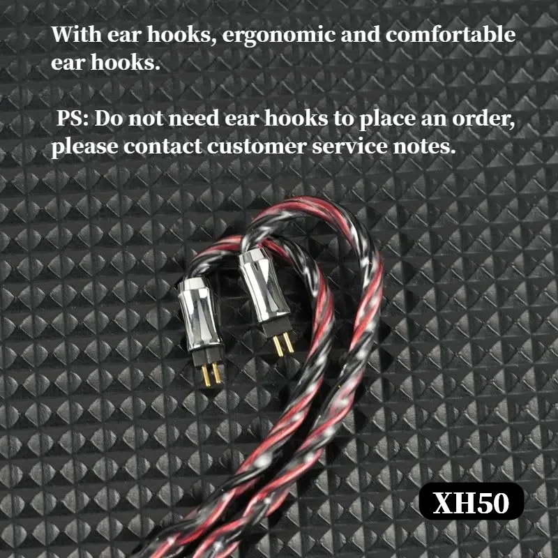 XINHS XH50 IEM-Kabel, 8 Adern, hohe Leitfähigkeit, 7N monokristallines Kupfer, versilbert + fünf Elemente, IE900/MMCX/HD650 – Detail 6