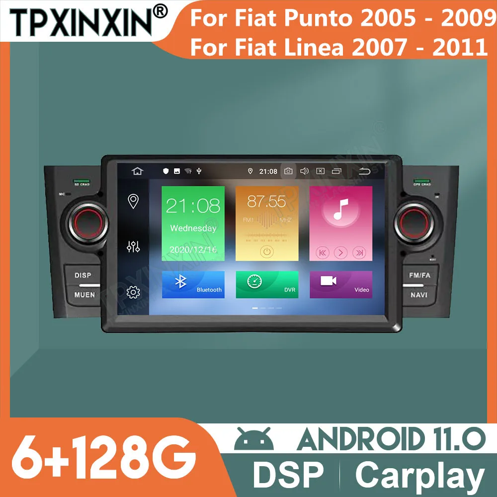 Android Car Radio for Fiat Punto 2005 - 2009 Fiat Linea 2007 - 2011 Autoradio 2 Din Stereo Receiver Multimedia Player GPS Navi