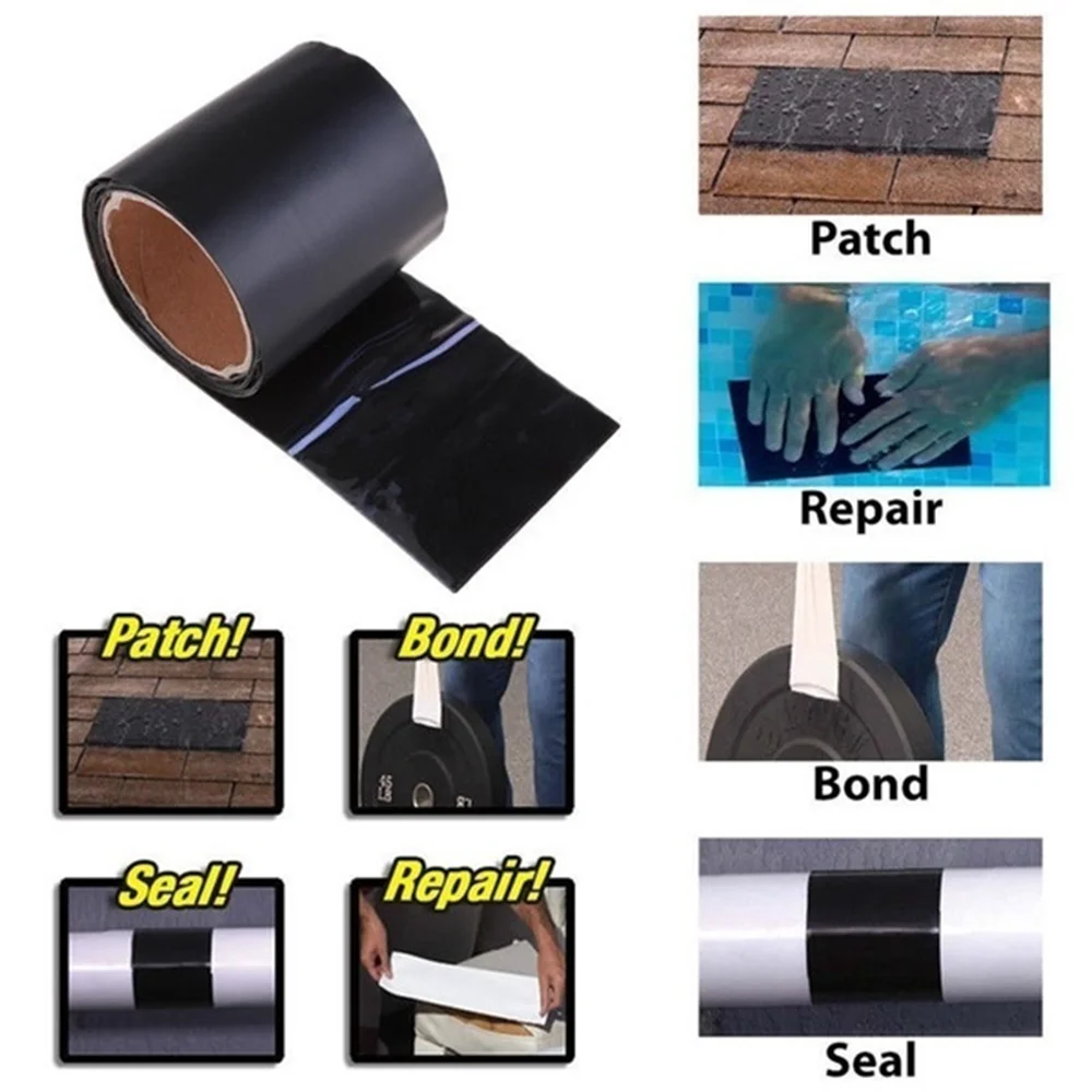 Waterproof Self Adhesive Leak Repair Tape for Ducts and PE Pipes High Strength Insulating Bathroom Tape 150cm Length