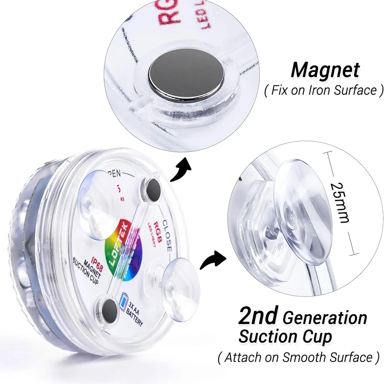 Submersible LED Lights with Remote,Pool Lights for Inground Above Ground Pool16 Color Changing Underwater Light Battery Operated