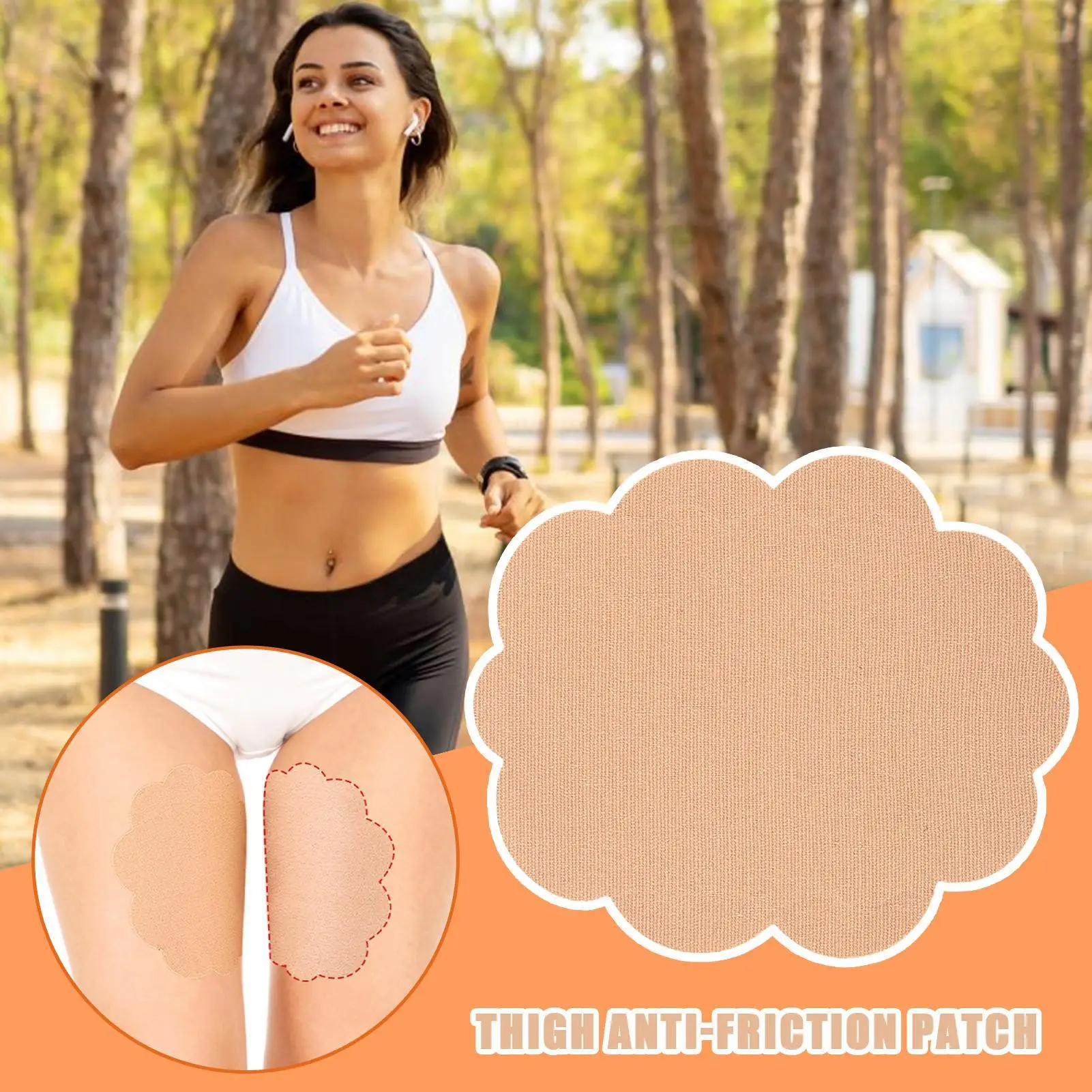 Anti Chafe Thigh Tape Thigh Anti Chafing Friction Tape Pads 10 Pieces Elastic Wear Resistant Friction Pad Sticker For Fitness