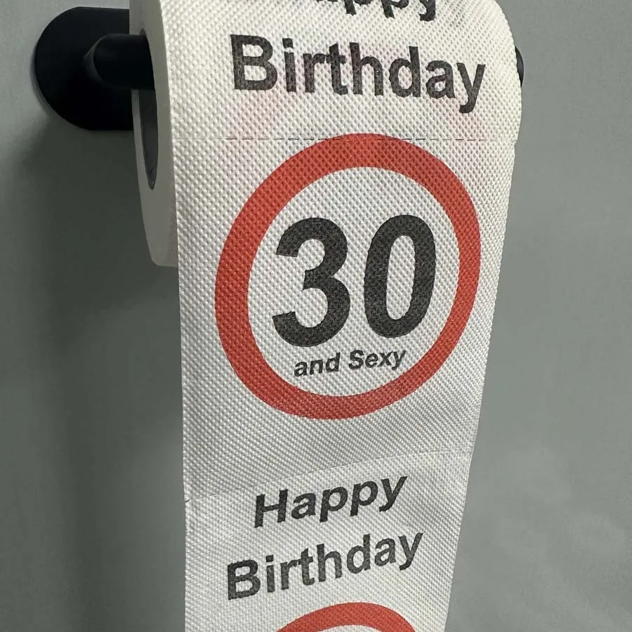 Fun Birthday Toilet Paper - Prank Gift Roll with 50th/40th/30th/18th Birthday Funny Prints Prank Decorations for Party Supplies