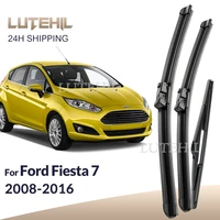 Para Ford Fiesta 7 2008-2016 2009 2010 2011 2012 limpiaparabrisas delantero y trasero limpiaparabrisas cepillos de ventana 26 ""+ 15"" + 12""