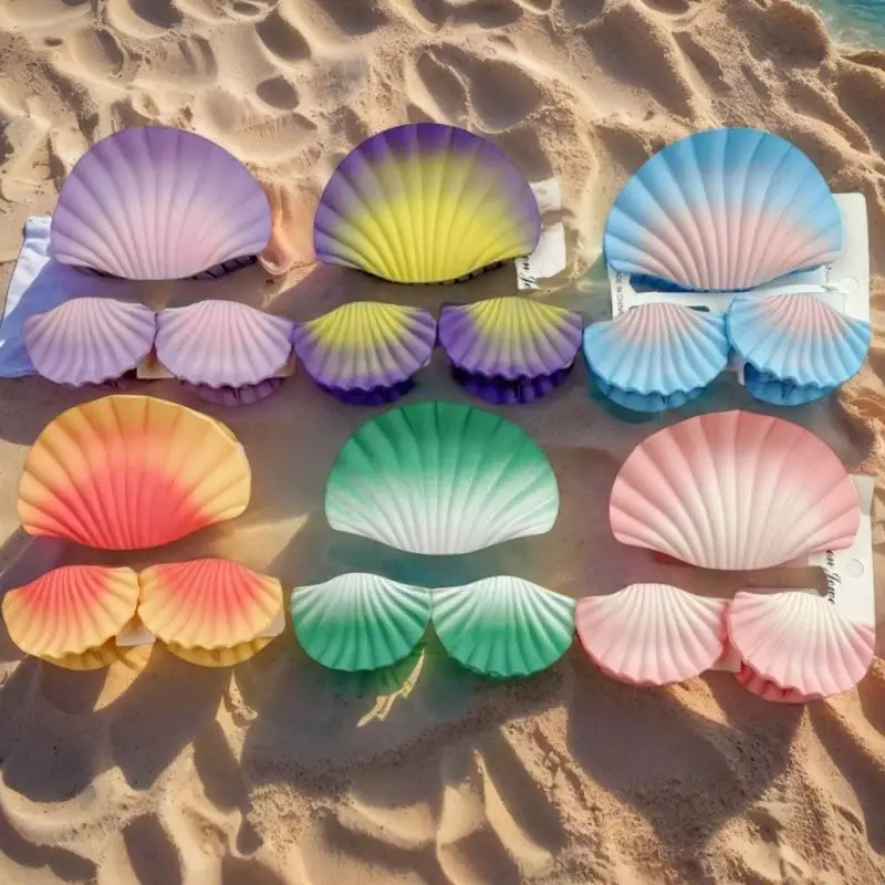 3 قطعة حالمة التدرج قذيفة مشبك شعر 10 سنتيمتر مخلب كبير مقاطع الصيف العصرية مقاطع الشعر للنساء الفتيات إكسسوارات الشعر