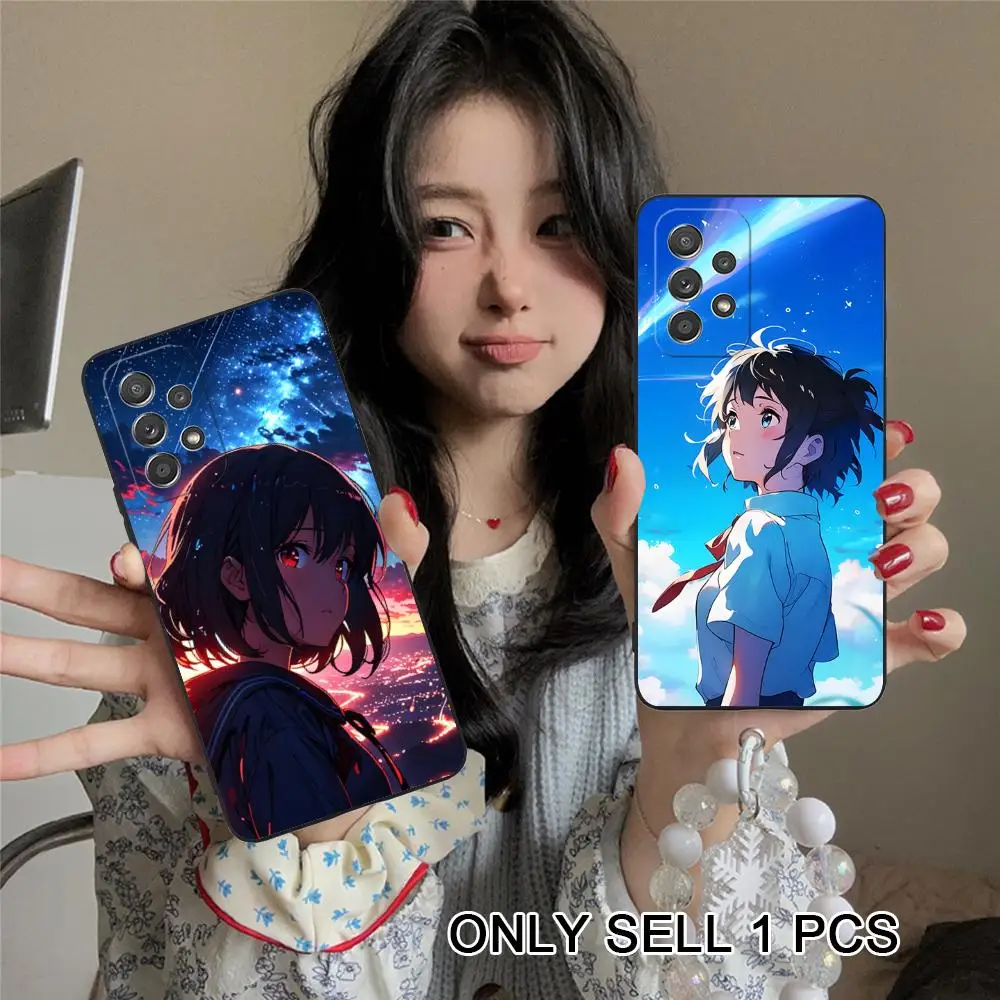 Anime Miyamizu Mitsuha Phone Case for Samsung Galaxy A26 25 24 23 22 21 17 16 15 14 13 12 11 5G Soft TPU Shockproof Cover