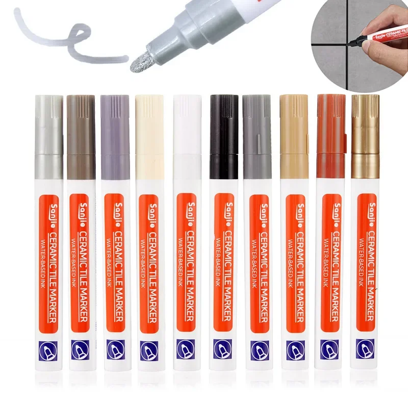 Waterproof White Grout Tile Pen Wall Grout Restorer Mark,Ceramic Tile Beautiful Seam, Kitchen and Bathroom Wall Seam Color Chang