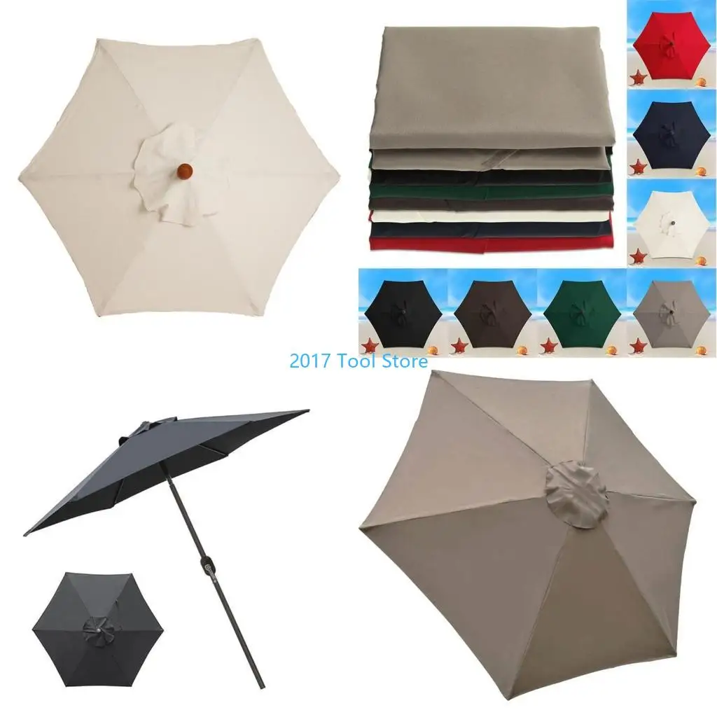 

K92A Parasol Sunshade Umbrella Cloth without Stand Outdoor Garden Cover 6.5-9.8ft