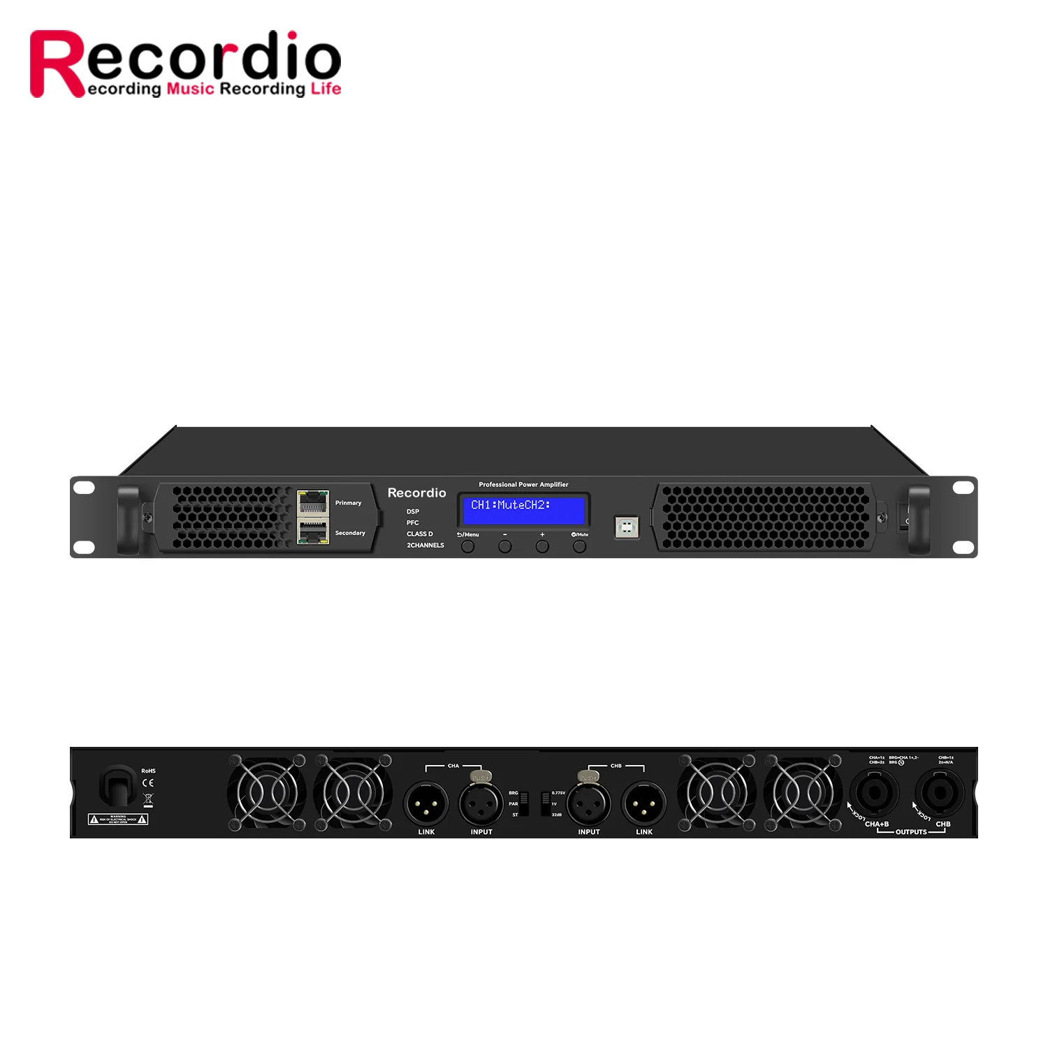 GAP-DP2000 Dsp Power Amplifier with Dante Processor for Stage Conference Performance