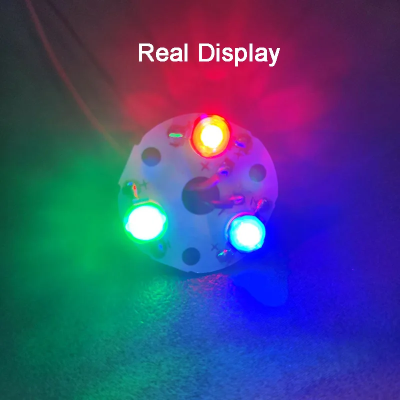 High Brightness LED 3W RGB Lamp Bead Light Board Bulb Round Light Source