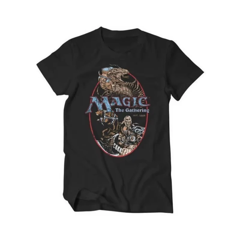 Magic The Gathering Oversized T-Shirt Y2k Vintage Streetwear Neues Retro Kurzarm-Shirt mit Grafikdruck, Paar-T-Shirts, Unisex – Detail 5