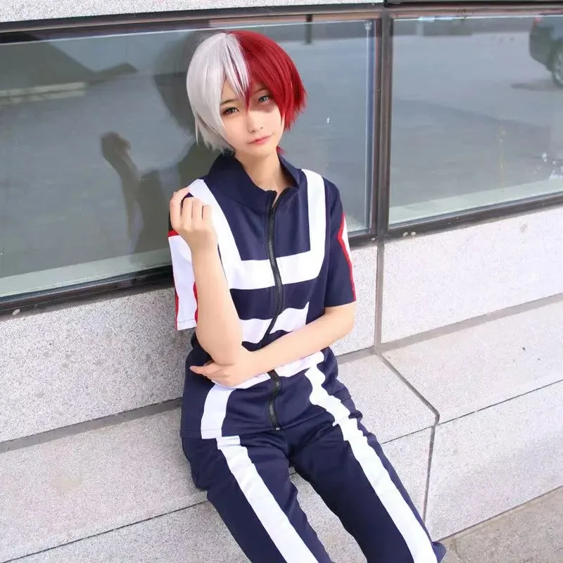 

♛2026♛ Anime My Hero Academia Cosplay Bakugo Katsuki Deku Costume High School Gymnastics Apparel Sports Clothes Black Full Set ❤