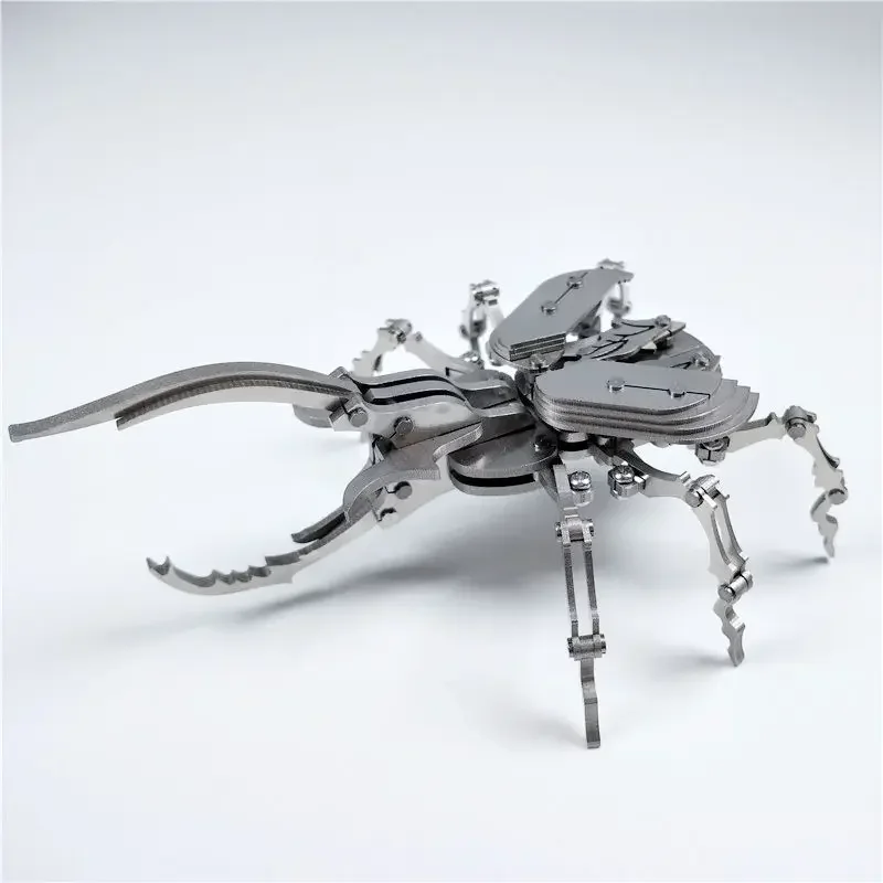 Puzzle 3D Beetle zestaw modeli owady mechaniczne modele montażu metalu układanka Diy montaż zabawek prezenty dekoracja wnętrz