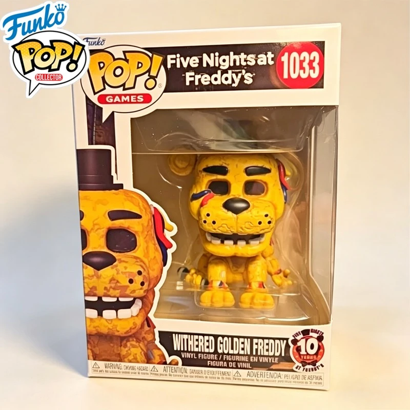 

Оригинальная фигурка Funko Pop Five Nights At Freddy's Withered Golden Freddy (FNAF) # Игровые фигурки 1033 для мальчиков и девочек, подарочная модель
