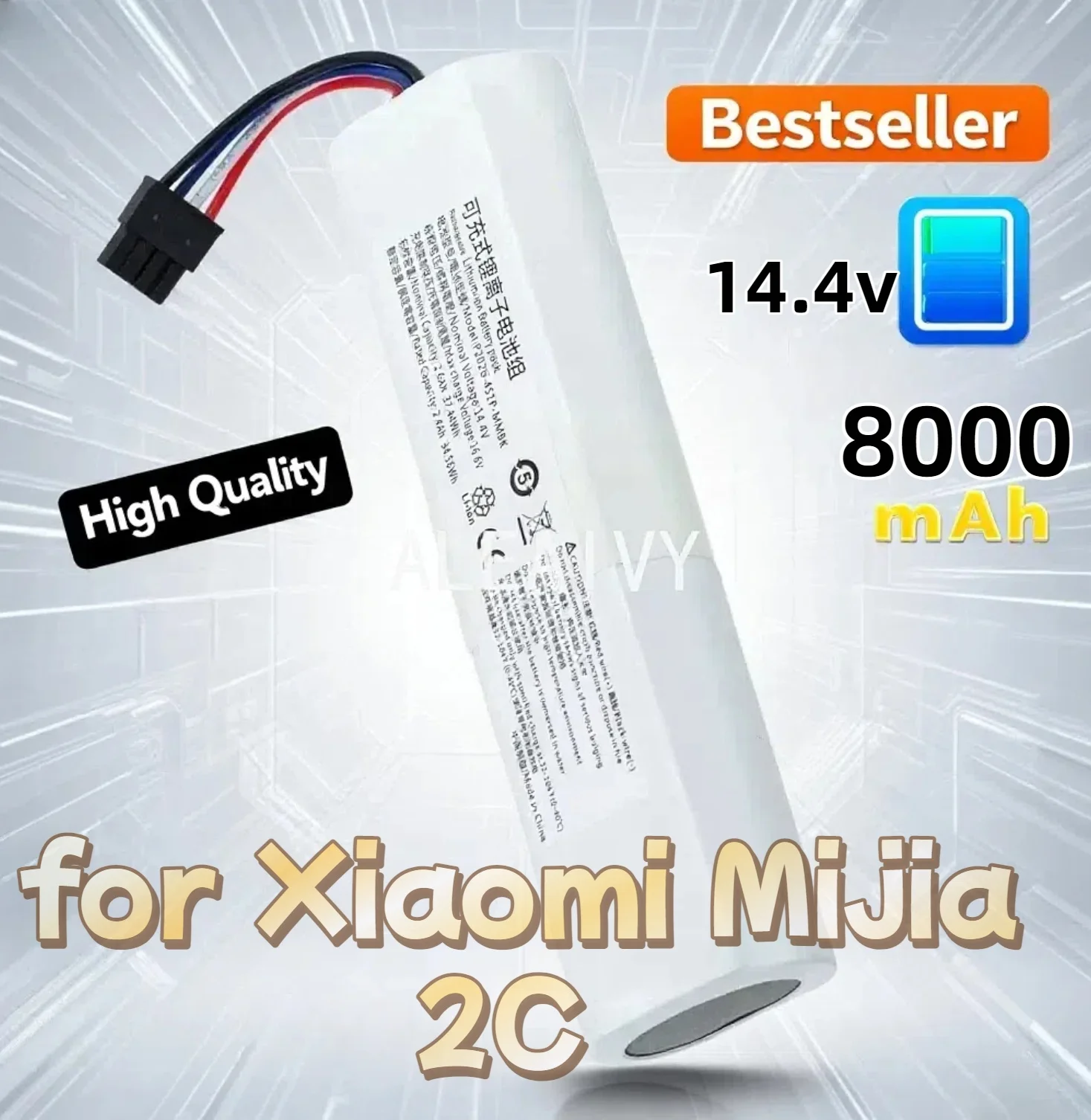 14.4 فولت بطارية ليثيوم أيون P2026-4S1P-MMBK ل Xiaomi Mijia 2C روبوت فراغ ممسحة XMSTJQR2C مكتشف RLS3 منظف الليزر استبدال جزء