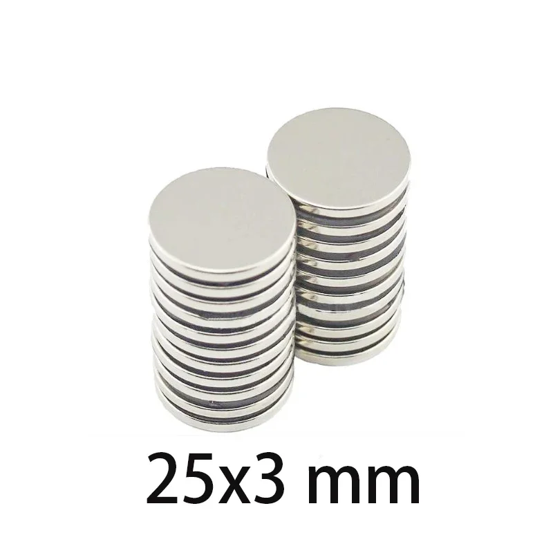 25x3mm Round magnets can be flexibly used for refrigerator attachment, office document fixing and DIY crafts  25x3mm