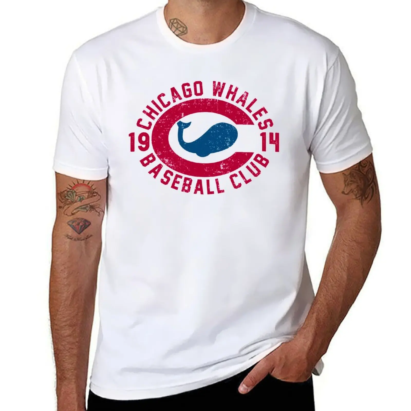 

Футболка Chicago Whales, мужская футболка, летние мужские футболки с рисунком, футболка