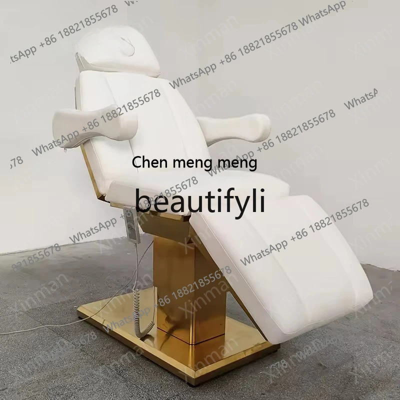 

Кожаная косметологическая электрическая косметическая массажная кровать для лица из нержавеющей стали