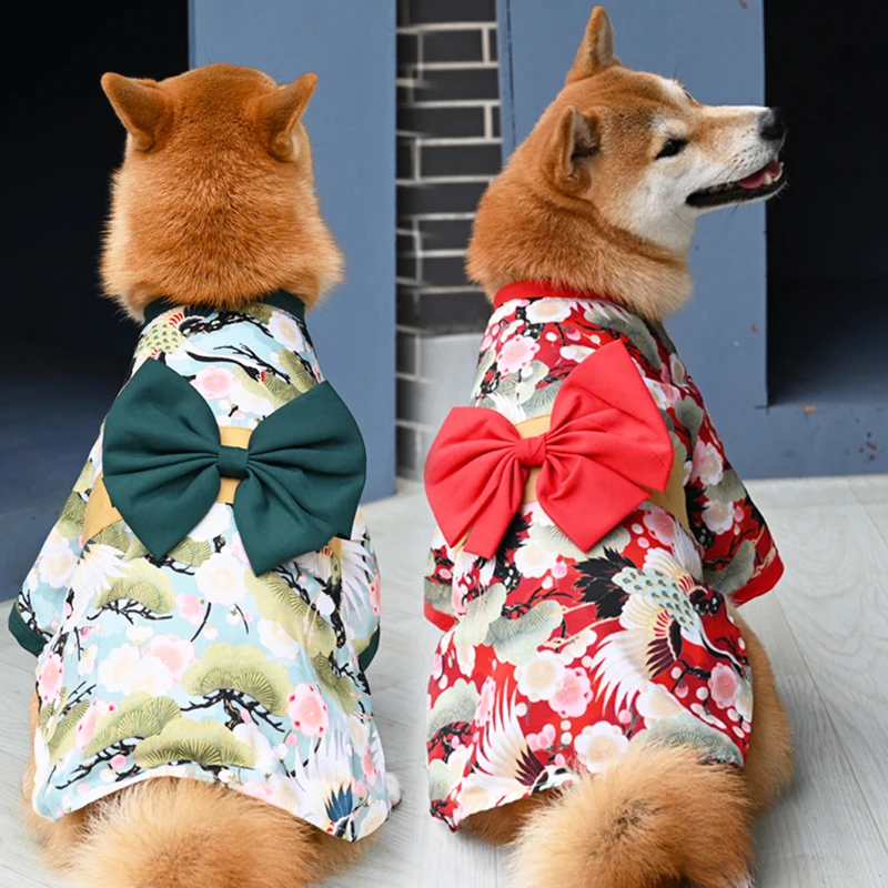 Imagem -02 - Japonês Quimono para Roupas de Cão Shiba Inu Cabolsa Camisa do Cão Natal Páscoa para Animal Estimação Férias Cosplay Traje Husky Alaska Conjuntos de Cães