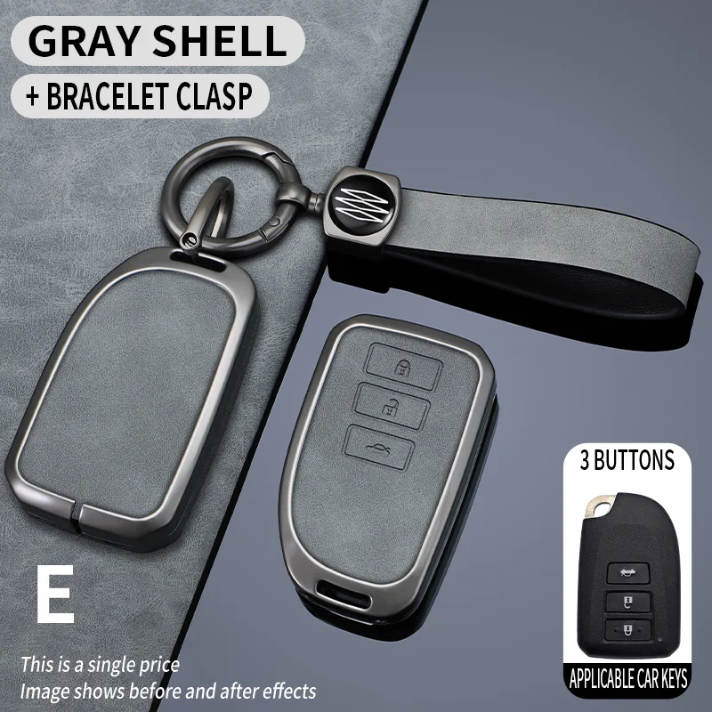 

Zinc Alloy Car Key Cover Remote Case Keychian Holder Accessories For Toyota Aygo 2017 2018 Yaris Porte Spade Hiace Regiusage